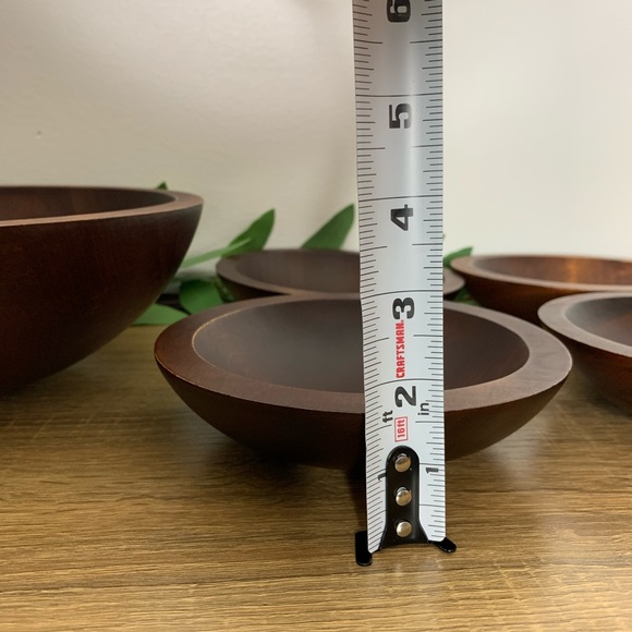 Baribocraft Set/4 wood Salad Snack Serving Bowls - Picture 7 of 9